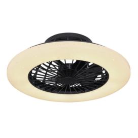 Globo 03628B LED stropní svítidlo s ventilátorem Travo 1x30W | 1800lm | 3000-6500K - stmívatelné, dálkové ovládání, noční režim, černá