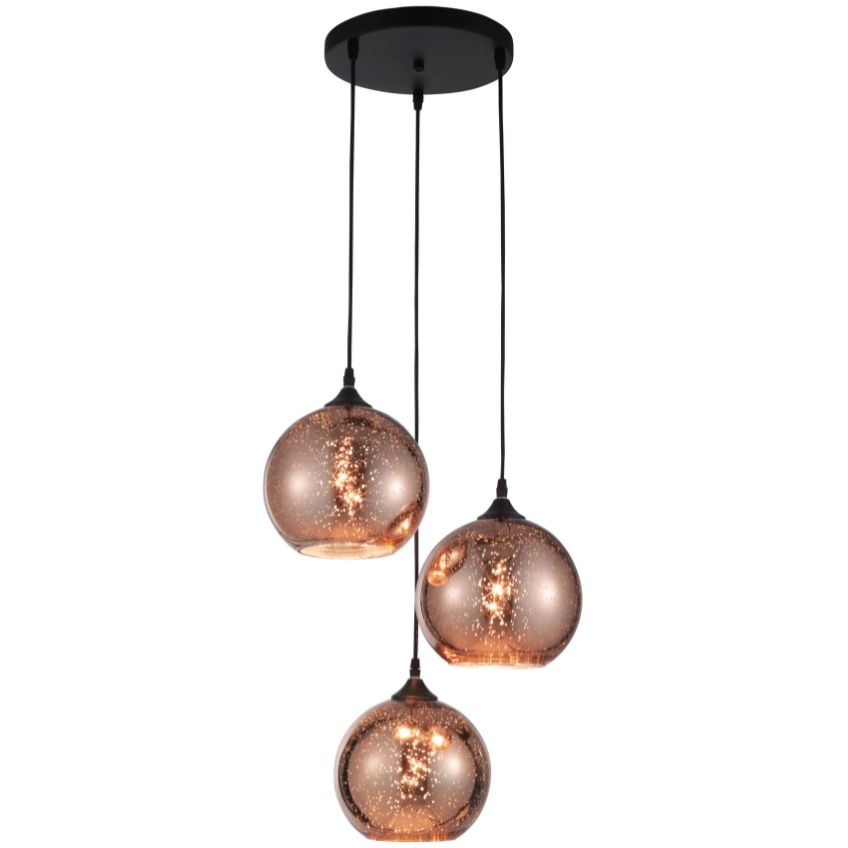 Měděné skleněné závěsné světlo Nova Luce Blaze 35 cm - Designovynabytek.cz