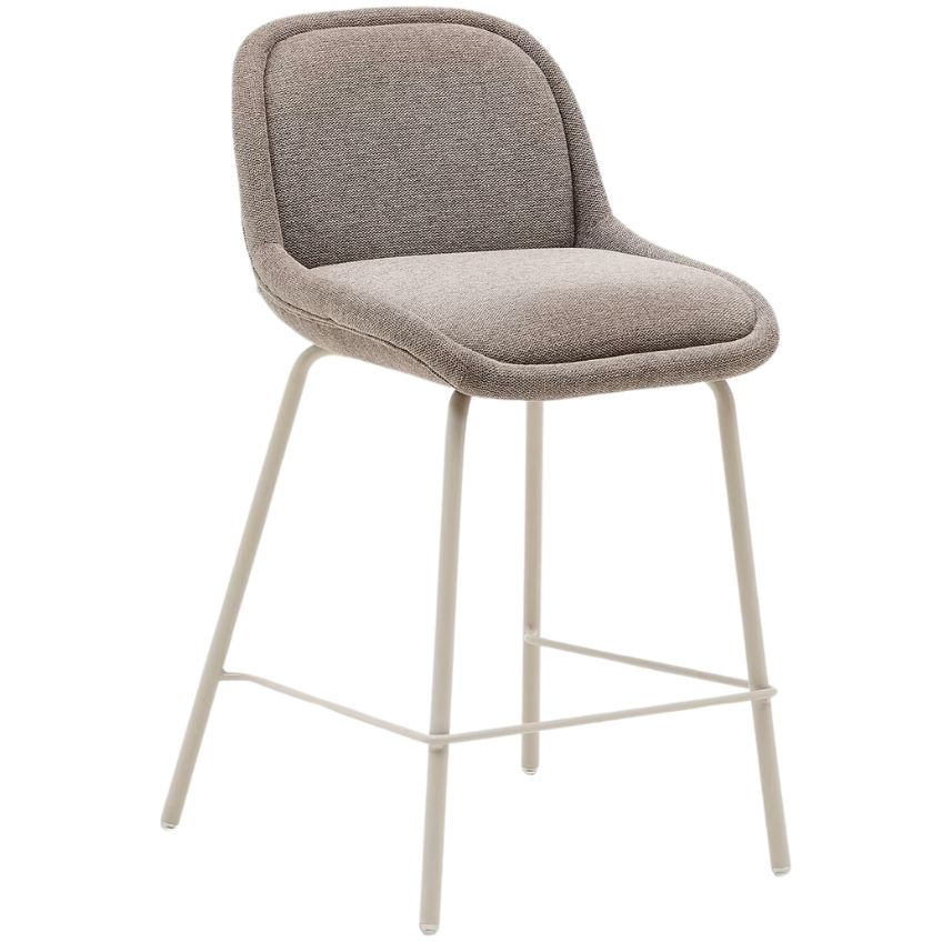 Světle hnědá čalouněná barová židle Kave Home Aimin 65 cm - Designovynabytek.cz