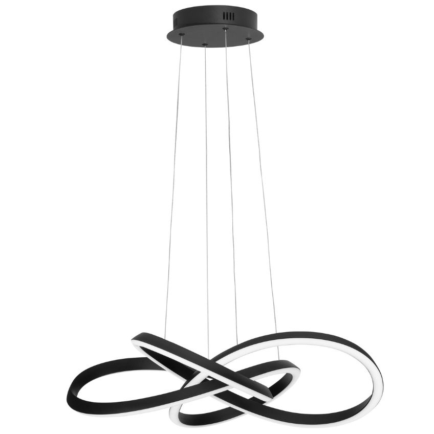 Černé kovové závěsné LED světlo Nova Luce Amara 68 cm - Designovynabytek.cz