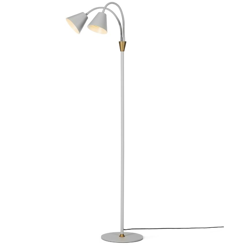 Světle šedá kovová stojací lampa Halo Design Hygge 135 cm - Designovynabytek.cz