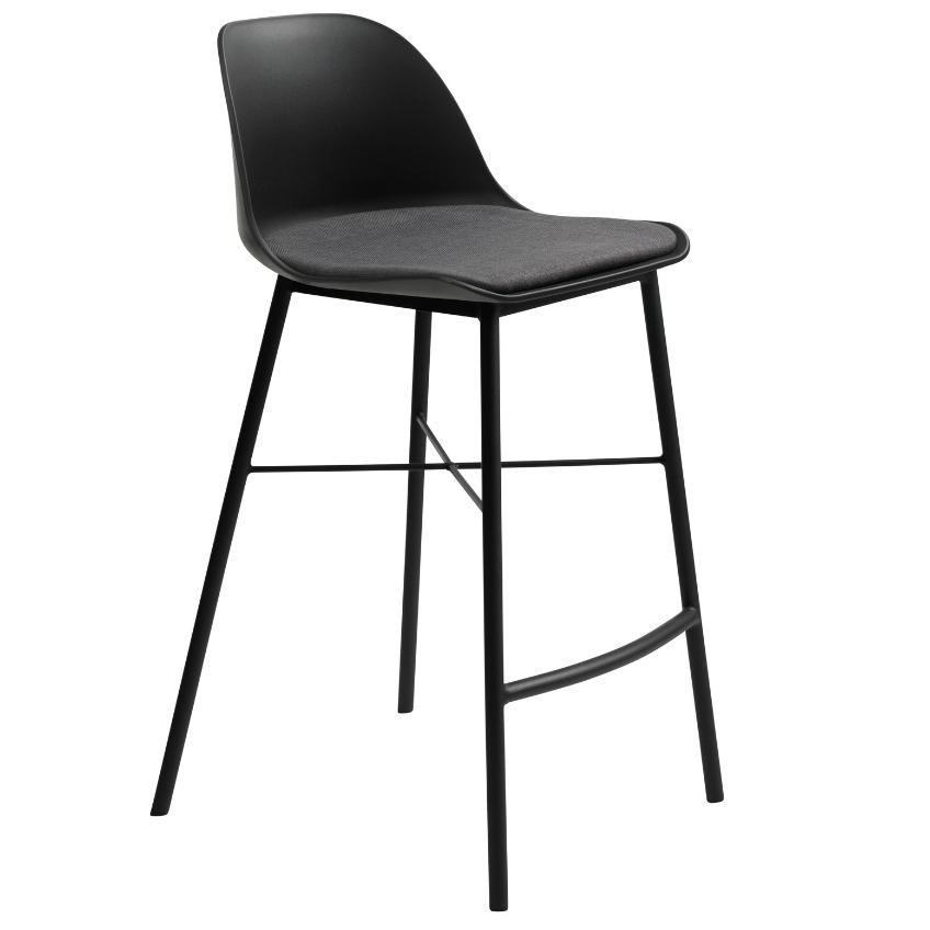 Černá plastová barová židle Unique Furniture Whistler 68 cm - Designovynabytek.cz