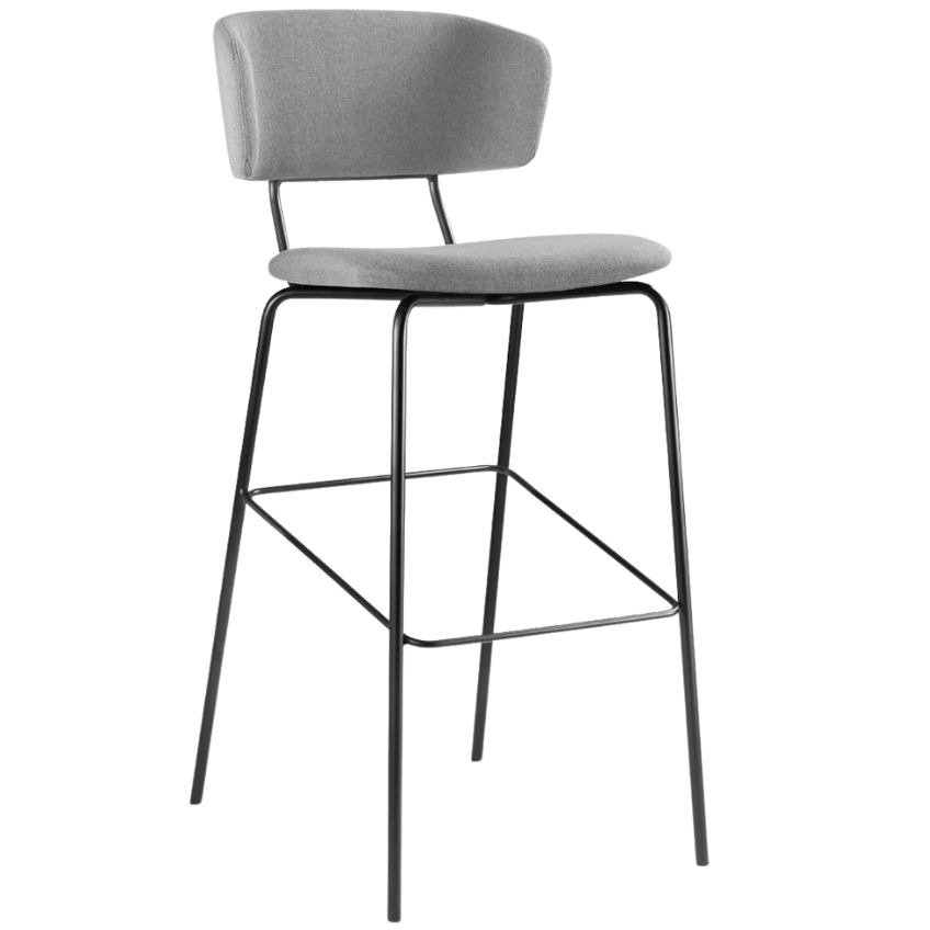 LD Seating ® Šedá látková barová židle FLEXI CHAIR 122, 74 cm - Designovynabytek.cz