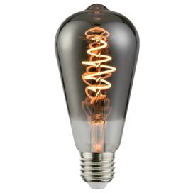 Nordlux Kouřově šedá dekorativní stmívatelná LED žárovka Spiral Deco Edison Smokey E27 4,5W