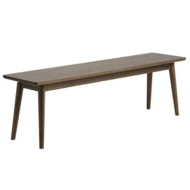 Tmavě hnědá dubová lavice Unique Furniture Barrali 150 cm