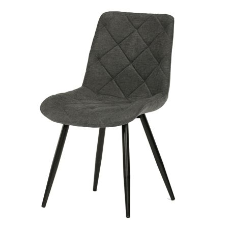 Židle jídelní, šedá látka, nohy černá kov CT-382 GREY2 - NP-DESIGN, s.r.o.