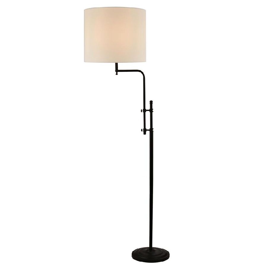 Černá stojací retro lampa MUNICH Searchlight EU12083-1BK - Osvětlení.com