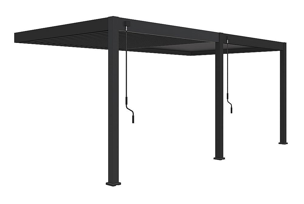 Zahradní hliníková pergola do stěny 6x3 m (antracit) - i-zahradninabytek.cz