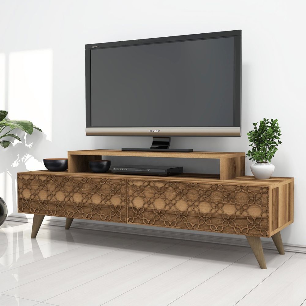 Kalune Design TV stolek CITY 140 cm ořech - Houseland.cz