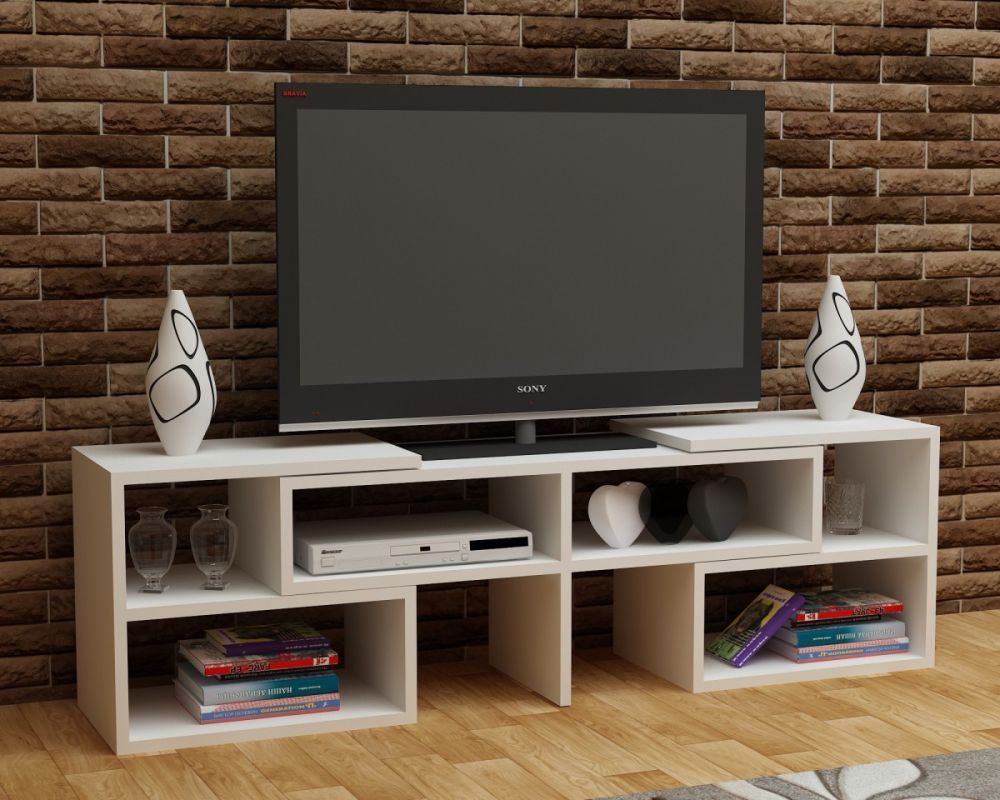 Kalune Design TV stolek CARE 137 cm bílý - Houseland.cz