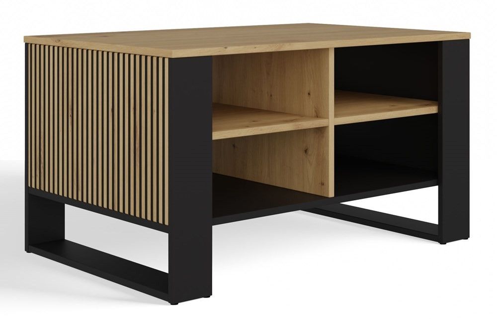 TP Living Konferenční stolek LAWA Modern 4P Slim dub artisan/černý - Houseland.cz