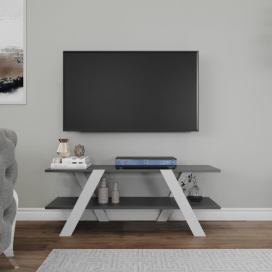 Kalune Design TV stolek APRIL 120 cm bílý/antracitový