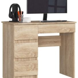 Ak furniture Psací stůl A-7 90 cm dub sonoma levý