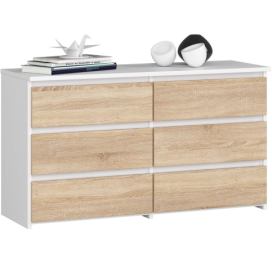 Ak furniture Komoda CL6 100 cm bílá/dub sonoma