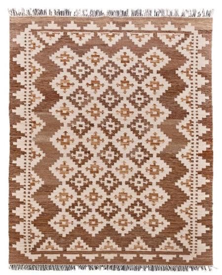 Diamond Carpets koberce Ručně vázaný kusový koberec M. Kelim DE 2262 Brown Mix - 80x150 cm - Mujkoberec.cz