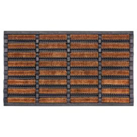 Hanse Home Collection koberce Venkovní čistící rohož Mix Mats Brushes 105647 Black Cocos - na ven i na doma - 45x75 cm