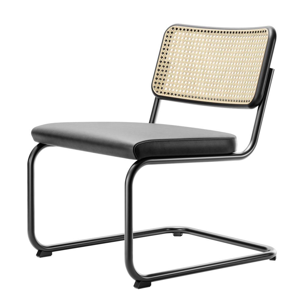 THONET - Křeslo S 32 SPVL s čalouněným sedákem - 