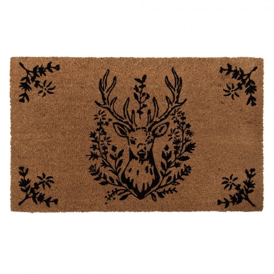 Kokosová rohožka s jelenem Coconut Deer - 75*45*1 cm Clayre & Eef - LaHome - vintage dekorace