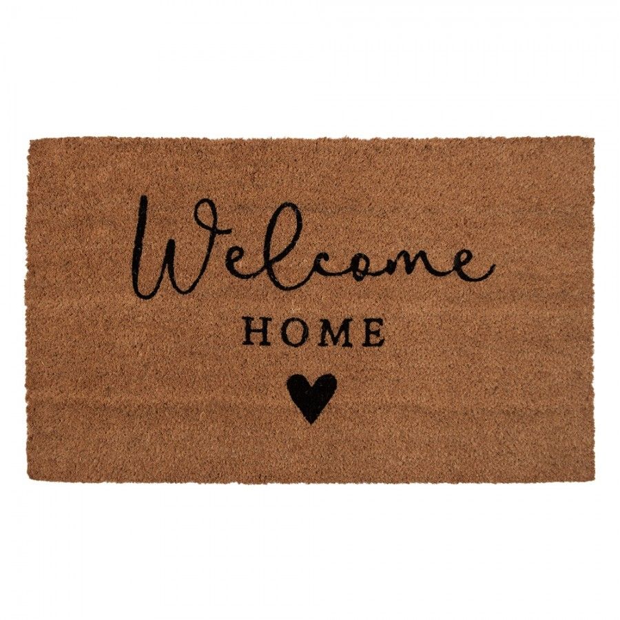 Kokosová rohožka Welcome Home - 75*45*1 cm Clayre & Eef - LaHome - vintage dekorace