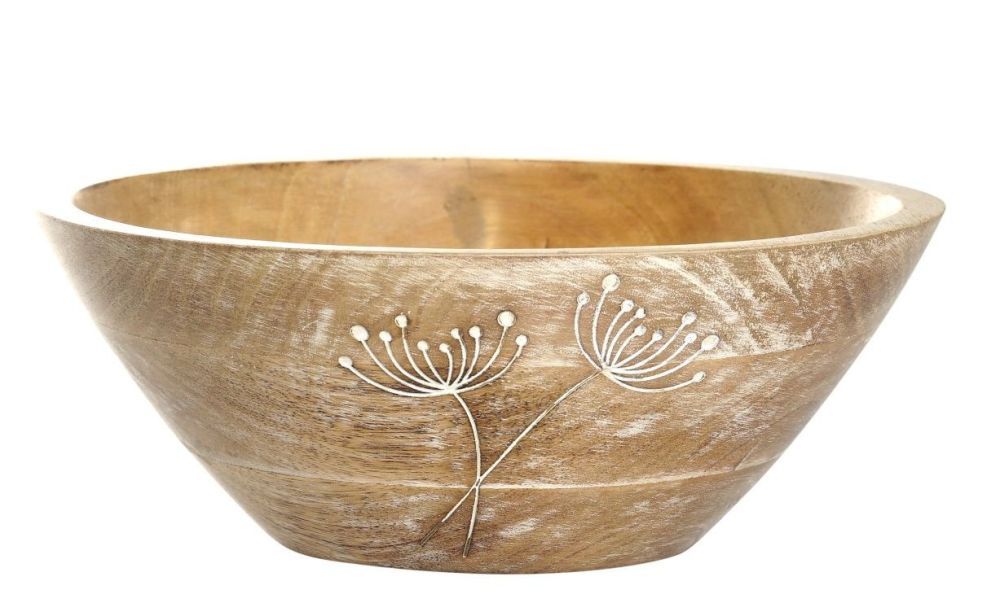 Dřevěná servírovací miska z mangového dřeva Tours Bowl - Ø 25*9 cm Chic Antique - LaHome - vintage dekorace