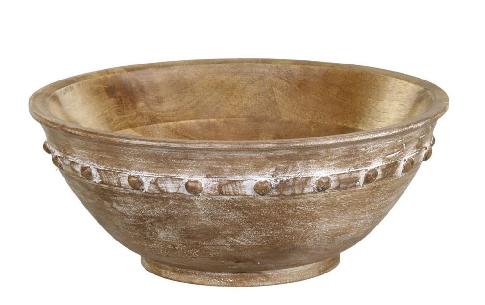 Dřevěná servírovací mísa z mangového dřeva Tours Bowl - Ø 25*8 cm / 2L Chic Antique - LaHome - vintage dekorace