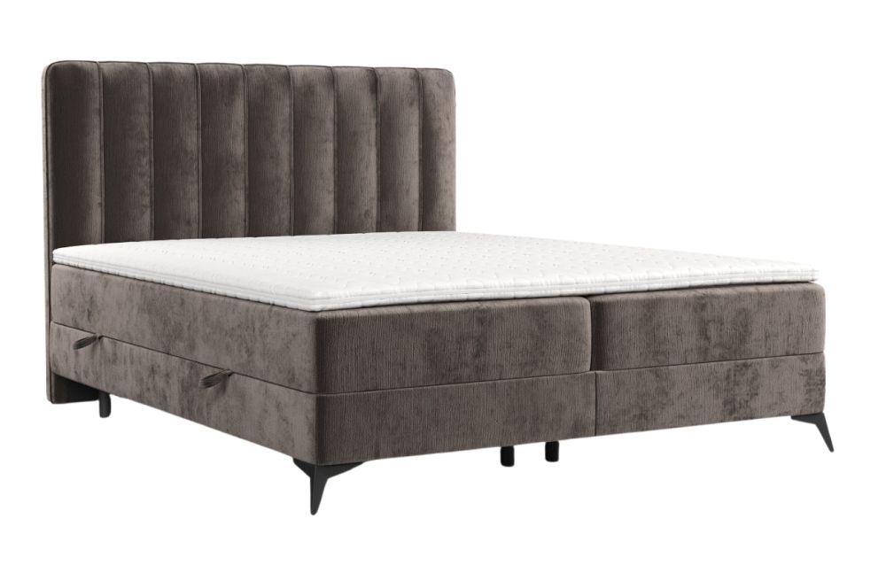 Maison de Rêve Hnědá čalouněná postel boxspring AGGAZ 180 x 200 cm - Designovynabytek.cz