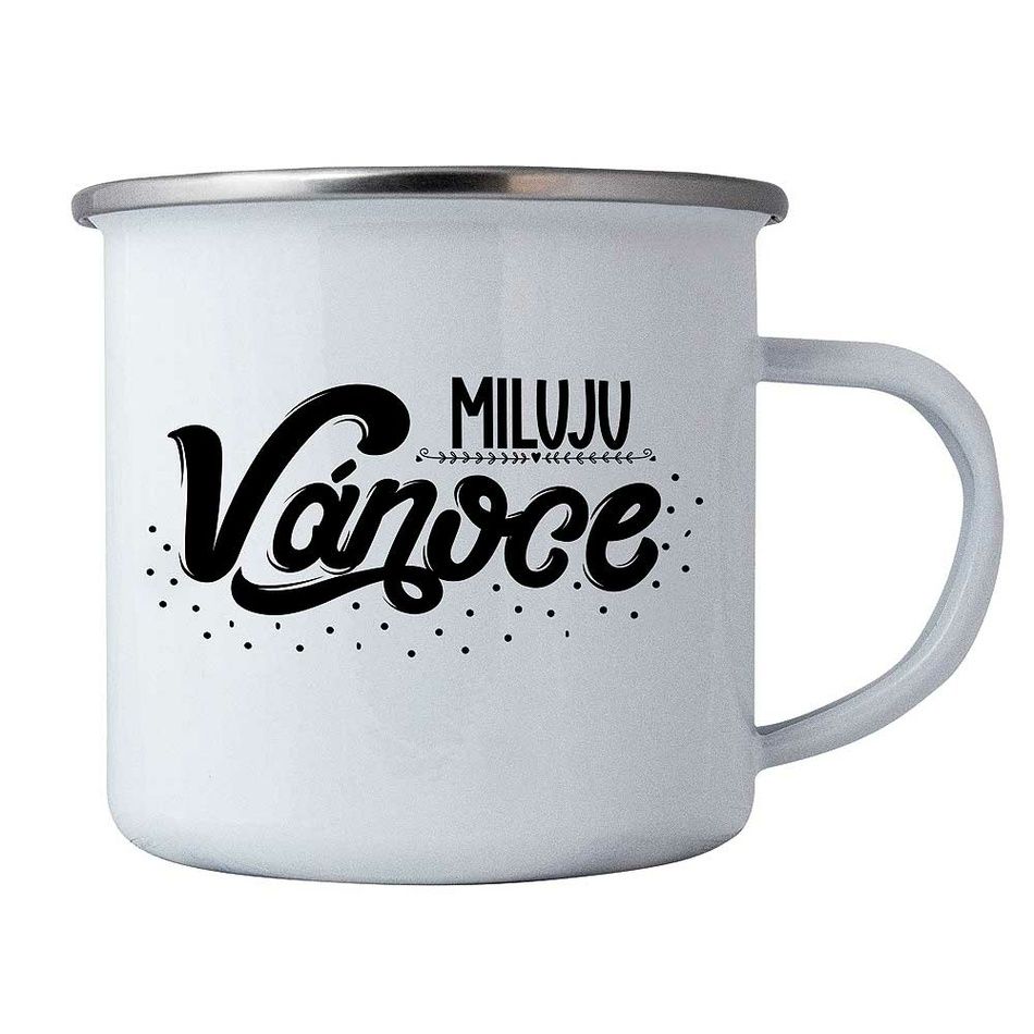 Bohemia Gifts Vánoční plechový hrnek - Miluju Vánoce, 350 ml - 4home.cz