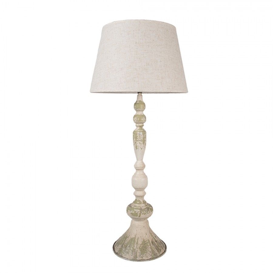 Kovová béžová stolní vintage lampa Eléonore - Ø 38x88 cm Clayre & Eef - LaHome - vintage dekorace