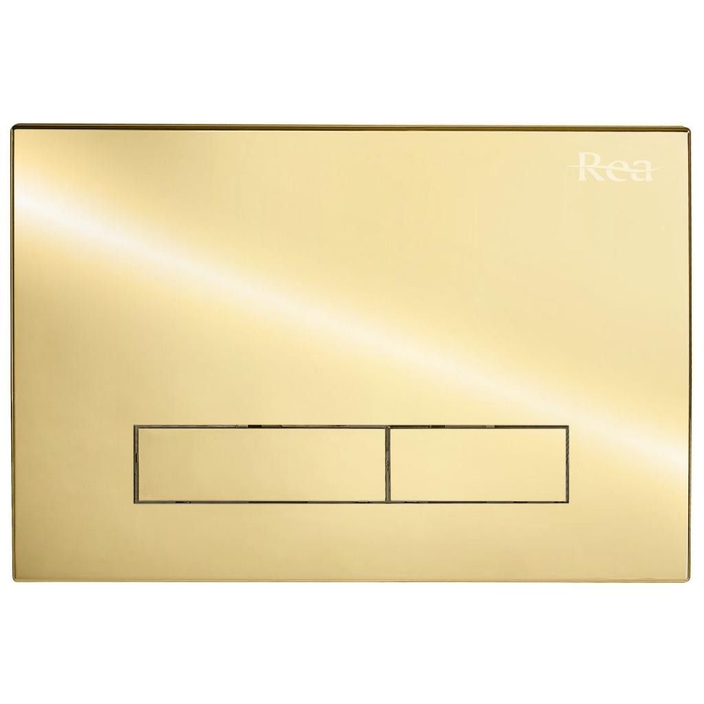 REA - TLAČÍTKO H PRO RÁM WC LIGHT GOLD ZLATÉ REA-E5692 - Hezká koupelna s.r.o.