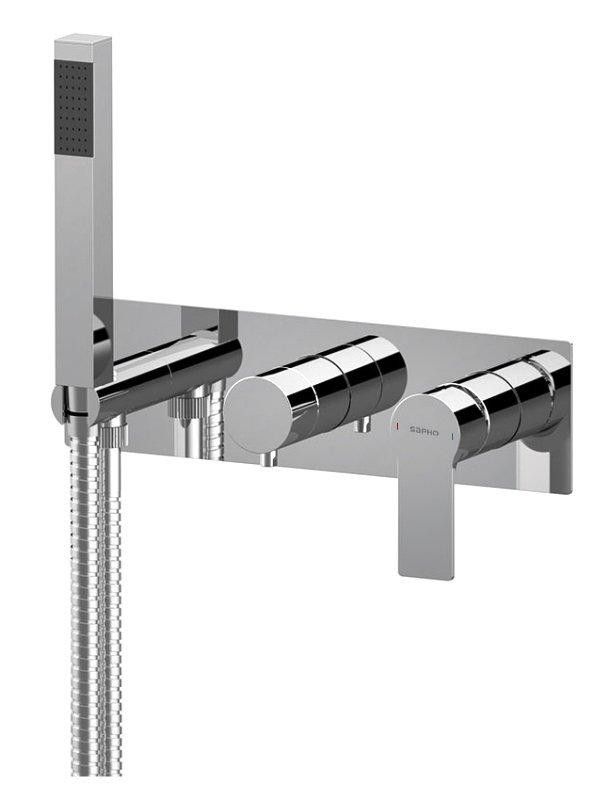 SAPHO - PAX podomítková sprchová baterie s ruční sprchou, 2 výstupy, chrom XA52 - Hezká koupelna s.r.o.