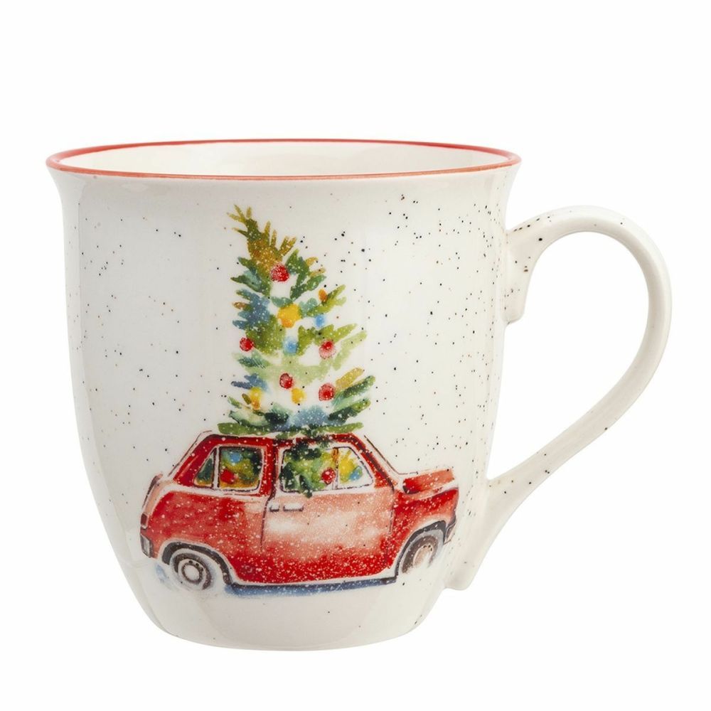 Altom Porcelánový hrnek Christmas car, 630 ml, červená - 4home.cz