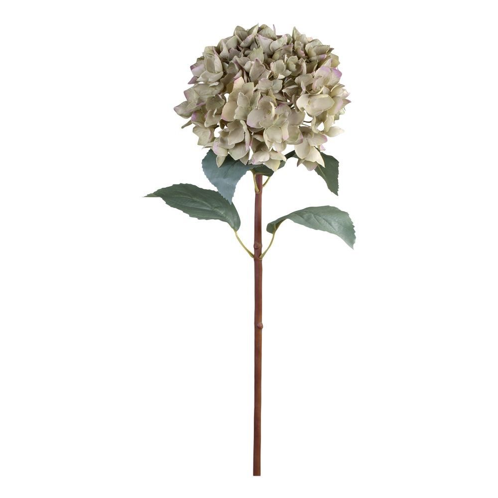 Dekorace umělá zelená květina Hortenzie Hydrangea dusty green - 80 cm Chic Antique - LaHome - vintage dekorace