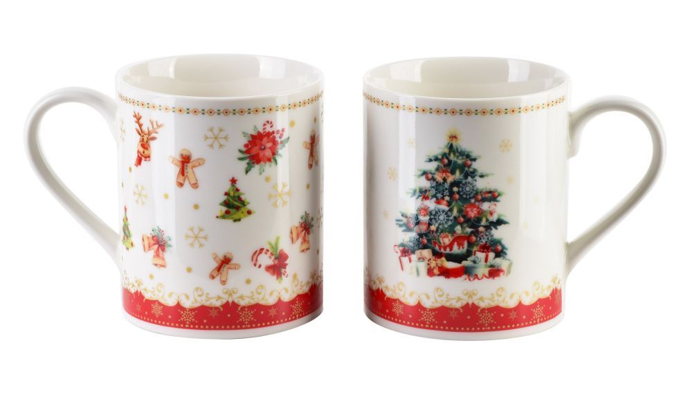 Affekdesign Sada 2 ks porcelánových hrnků NIKOLAO 400 ml bílé  - Houseland.cz