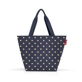 Nákupní taška přes rameno Reisenthel Shopper M Metallic dots blue