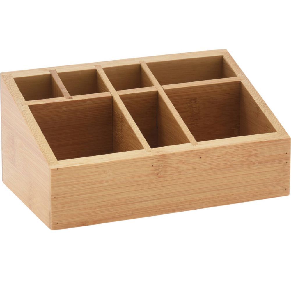 Eleganza Organizér na kosmetiku z bambusu, přírodní, 17 x 10 x 8 cm - EDAXO.CZ s.r.o.