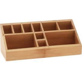 Eleganza Organizér na kosmetiku z bambusu, přírodní, 23 x 9 x 8,5 cm