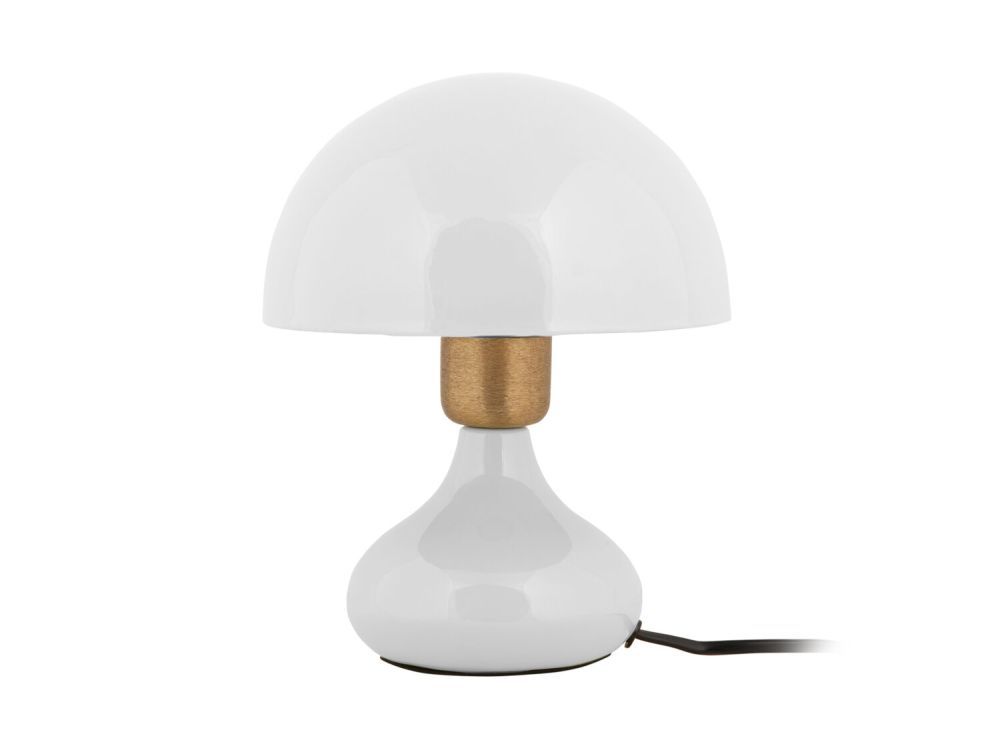 Leitmotiv Stolní lampa BINC ve tvaru hřibu, Ø 17,5 cm, bílá - EDAXO.CZ s.r.o.