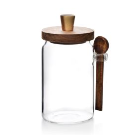 Allesken Skleněná dóza s lžící MODERN KITCHEN 730 ml čirá 