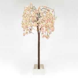 Eurolamp LED Vánoční dekorativní umělý strom CHERRY TREE 84xLED/230V 1,7 m třešeň 