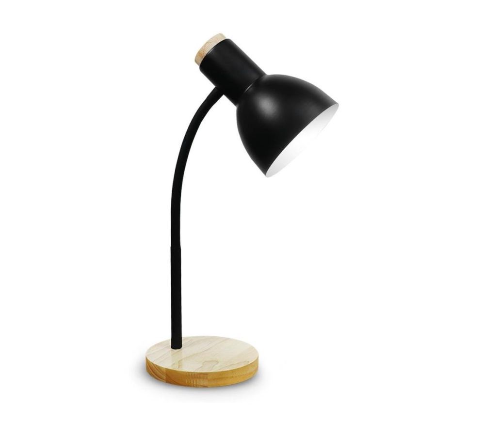  Stolní lampa MARMA 1xE27/60W/230V černá/kaučukovník  -  Svět-svítidel.cz