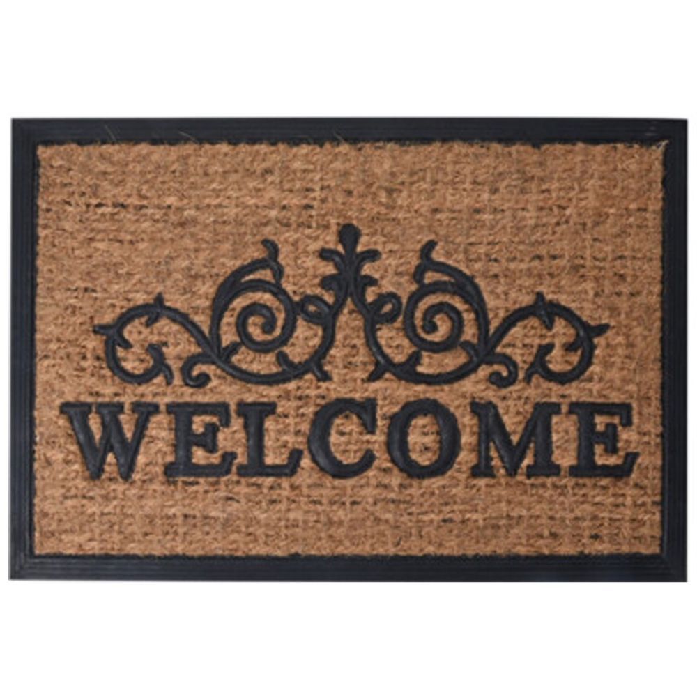 DekorStyle Kokosová rohožka VINTAGE WELCOME 60x40 cm hnědá  - Houseland.cz