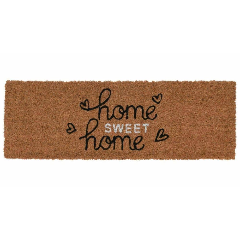 DekorStyle Kokosová rohožka HOME SWEET 75x25 cm hnědá  - Houseland.cz