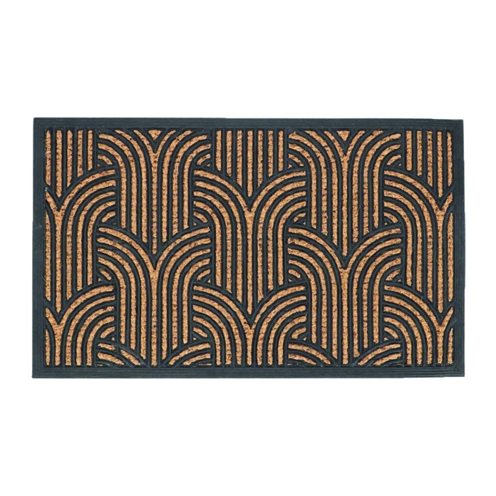 DekorStyle Kokosová rohožka ART DECO 75,5x45,5 cm hnědo-černá  - Houseland.cz