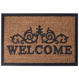 DekorStyle Kokosová rohožka VINTAGE WELCOME 60x40 cm hnědá 