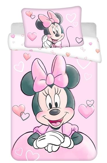 Jerry fabrics Disney povlečení do postýlky Minnie Powder pink baby 100x135 + 40x60 cm  - POVLECENI-OBCHOD.CZ