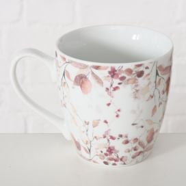 Boltze Home Hrnek s květinovým motivem BERNADA, 480 ml, porcelánový