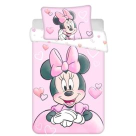 Jerry fabrics Disney povlečení do postýlky Minnie Powder pink baby 100x135 + 40x60 cm 