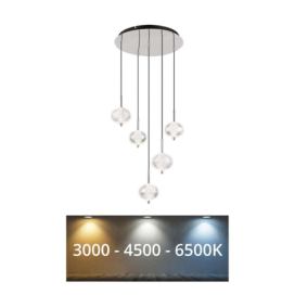 Globo Globo 16042-5HC - LED Lustr na lanku AIDA 5xLED/6,6W/230V 3000K/4500K/6500K 