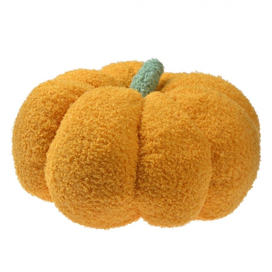 Oranžový dekorační polštář ve tvaru dýně Pumpkin - Ø 28*18 cm  Clayre & Eef - LaHome - vintage dekorace