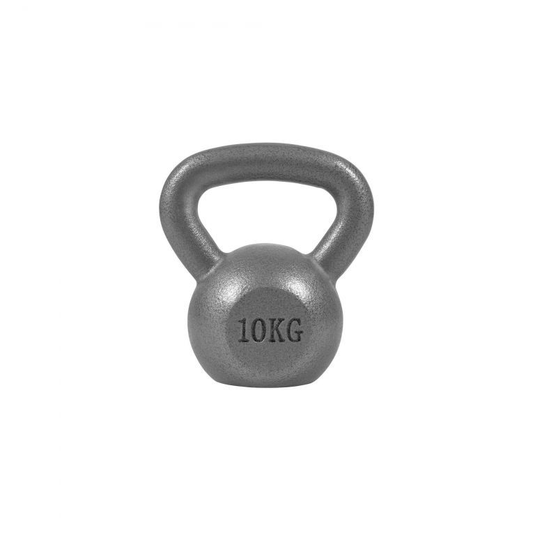 Gorilla Sports kettlebell činka, litinová, šedá, 10 kg - Kokiskashop.cz